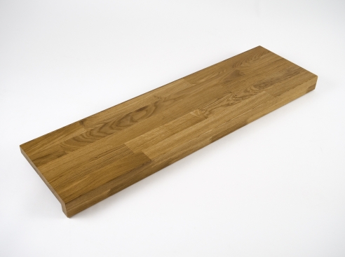 Window sill Oak Select Natur A/B 26 mm, finger joint lamella, hard wax oil nature, with overhang